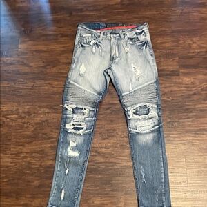 Heritage By America 1776 Denim Distillery Distressed Jeans. Size 34/33 Ret $70.